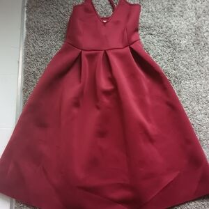 Elegant Burgundy Kids Dress